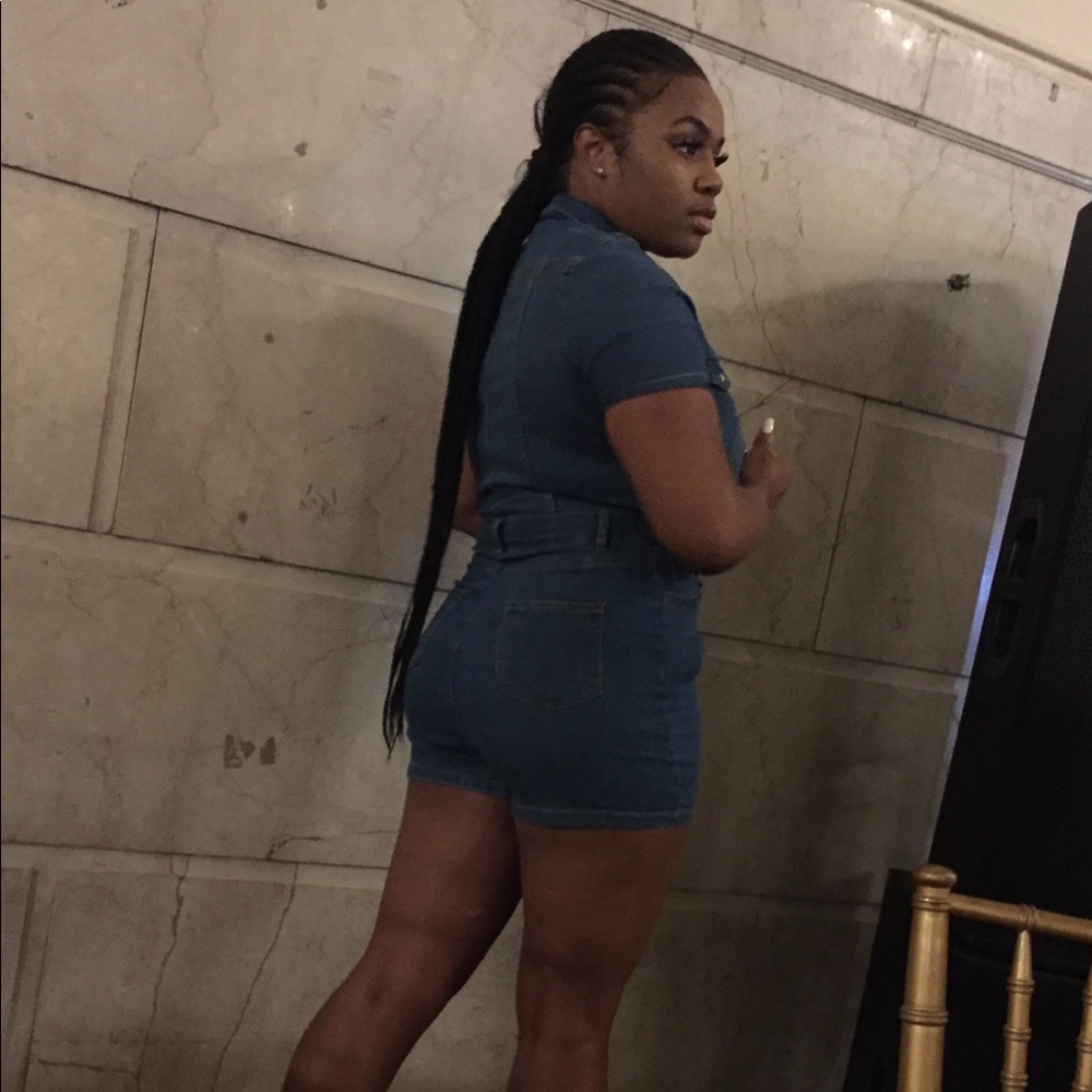 Short Jean Romper